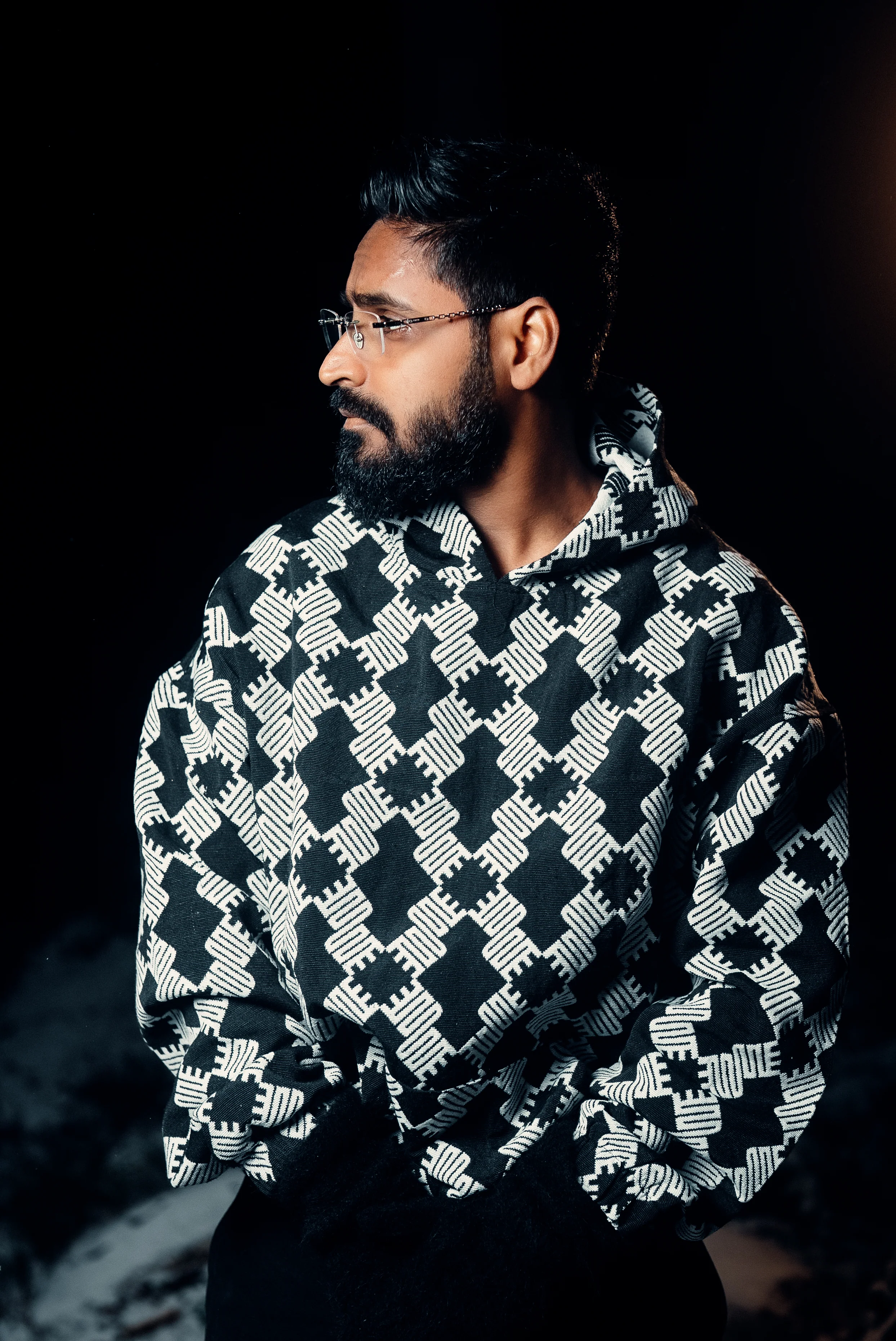 DRVN "BLOCKED" JACQUARD HOODIE - Image 3