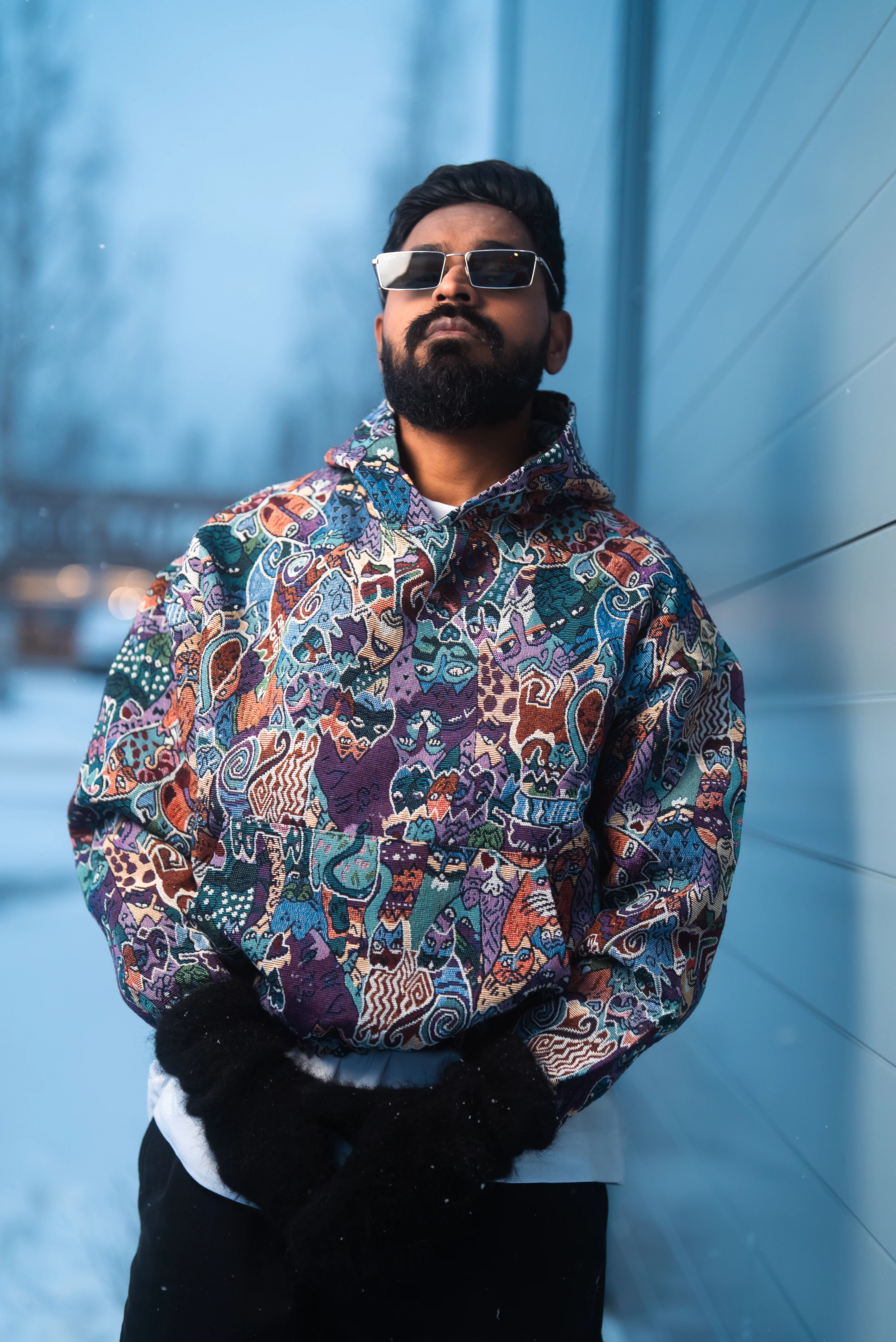 DRVN "SCRIBBLED FURY " JACQUARD HOODIE - Image 3
