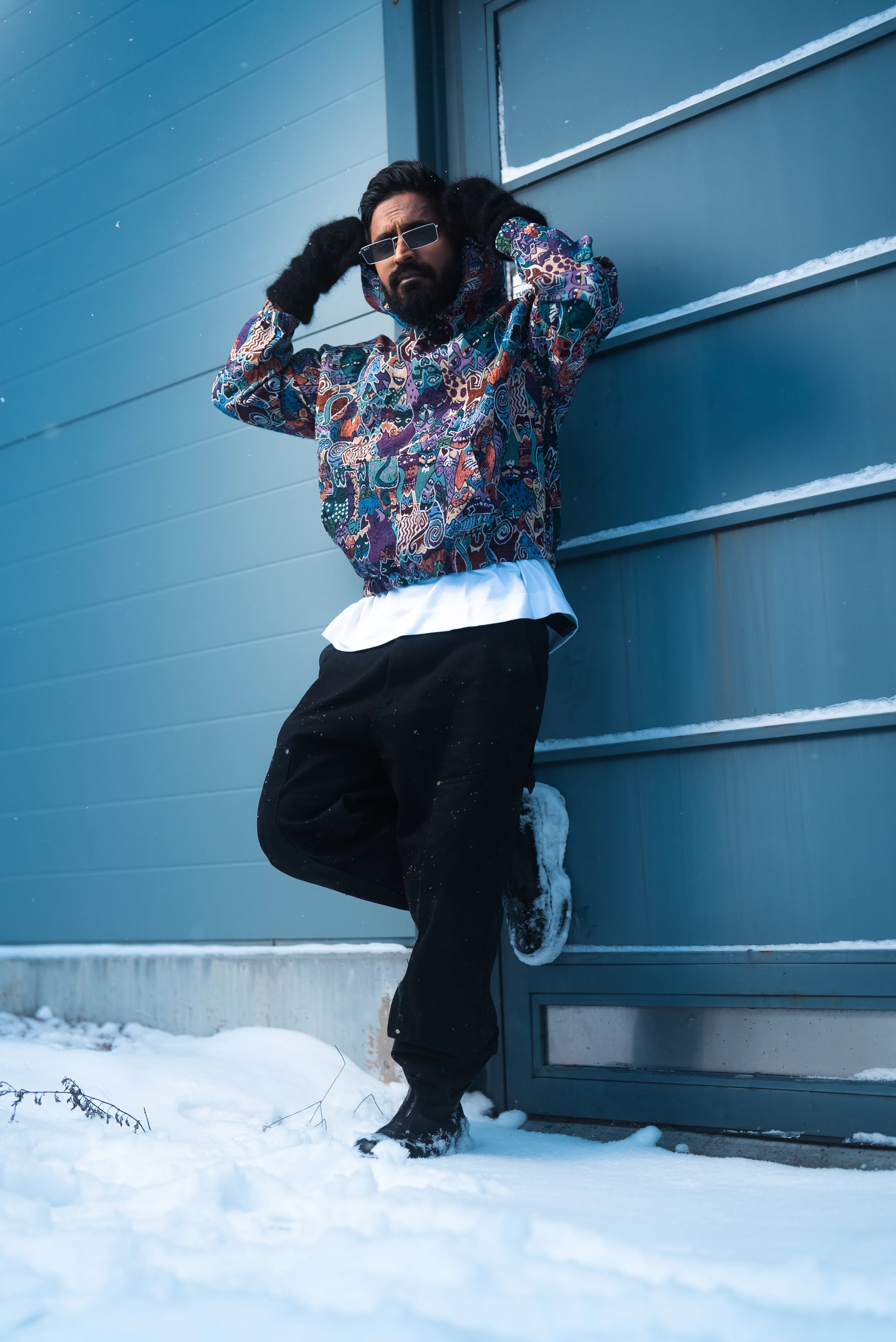 DRVN "SCRIBBLED FURY " JACQUARD HOODIE - Image 7