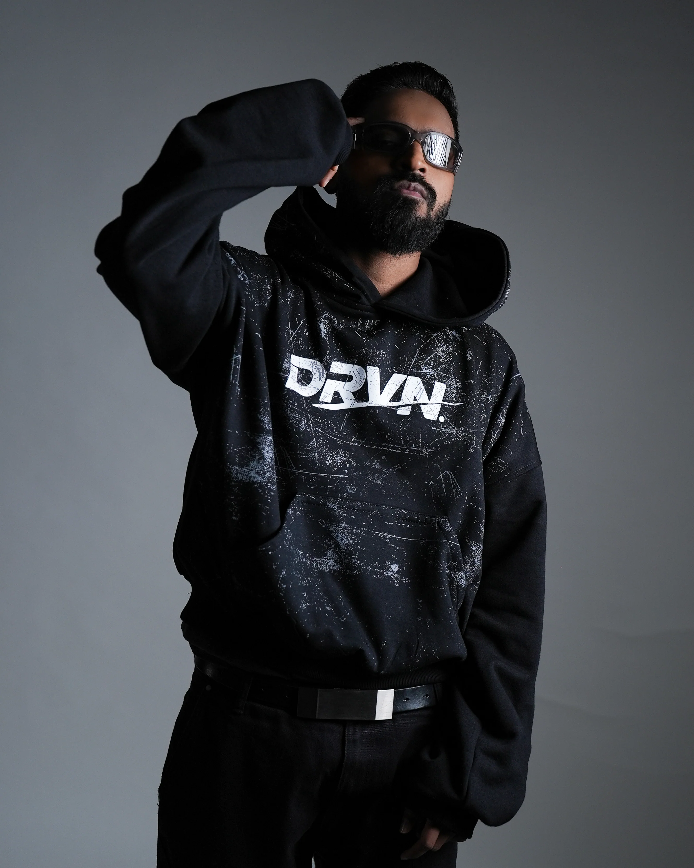 DRVN UNBREAKABLE BLACK HOODIE - Image 4