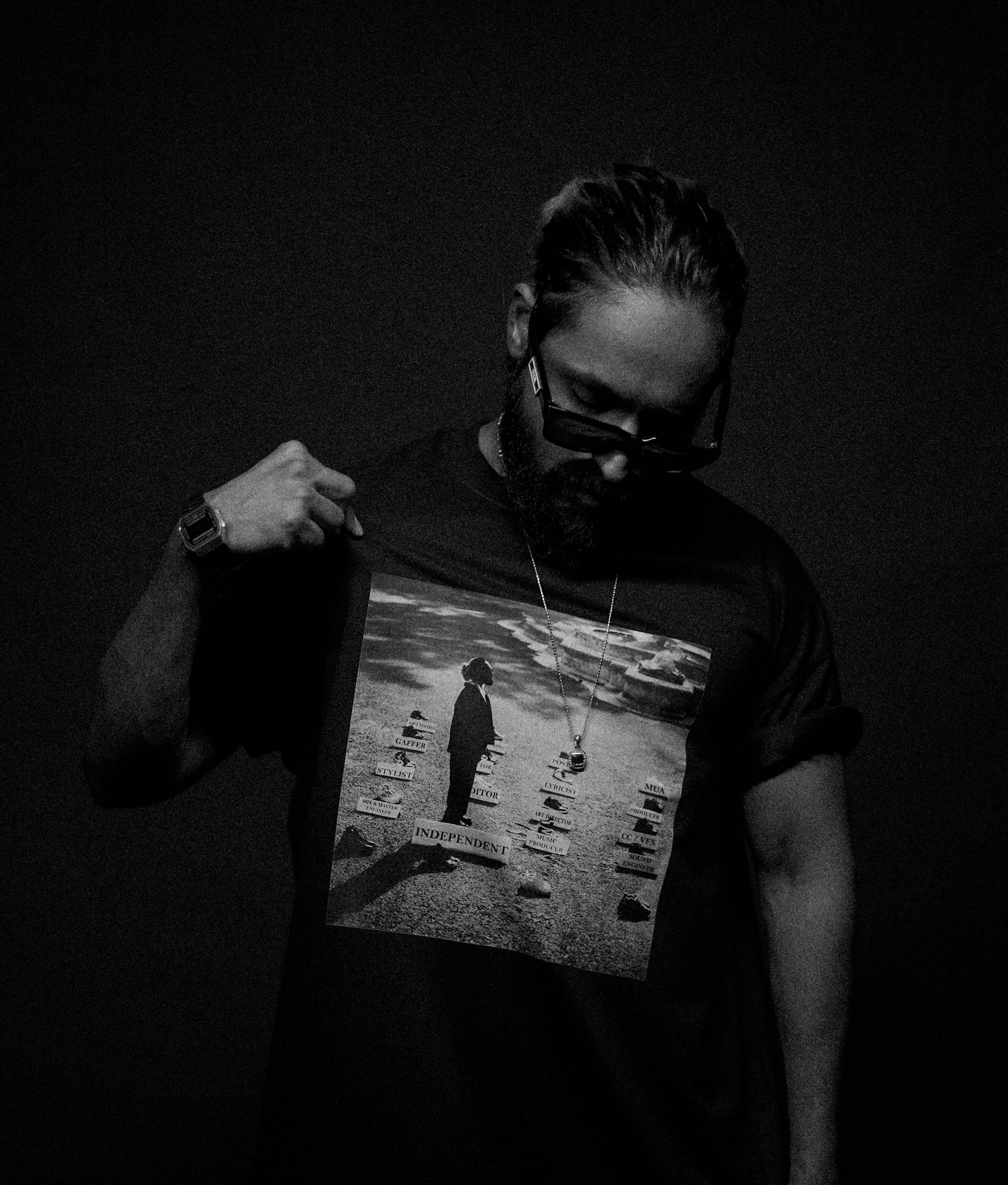 EB INDEPENDENT album cover BLACK T SHIRT - Image 3